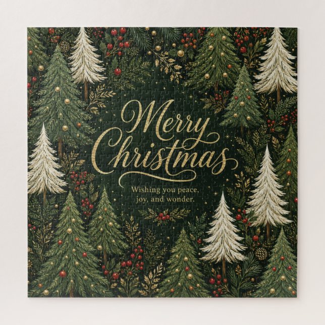 The Golden Yuletide Forest Jigsaw Puzzle (Vertical)