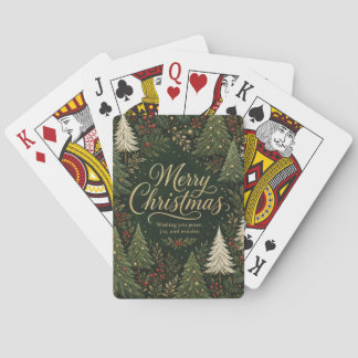 The Golden Yuletide Forest Playing Cards