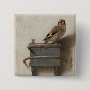 The Goldfinch 15 Cm Square Badge