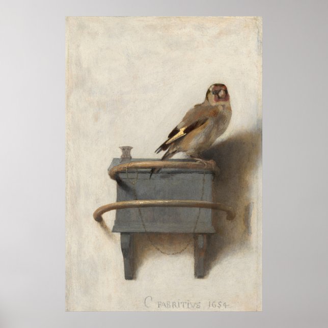 The Goldfinch By Carel Fabritius Poster (Front)