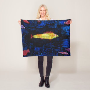 The Goldfish, Paul Klee Fleece Blanket