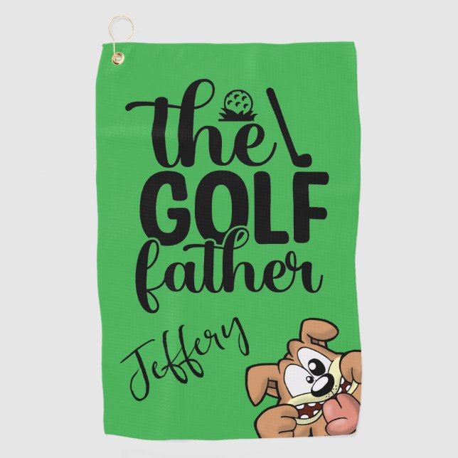 The Golf Father: Bold & Playful Design Towel (Front)
