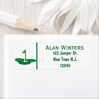 The Golfer Return Address Label