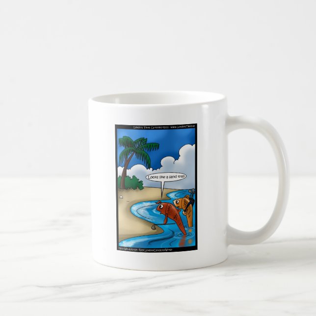The Golfing Fish Funny Tees Cards & Other Gifts Coffee Mug (Right)