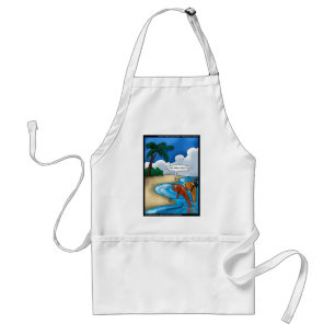 The Golfing Fish Funny Tees Cards & Other Gifts Standard Apron