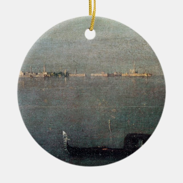 The Gondola on the Lagoon Ceramic Tree Decoration (Front)