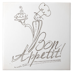 The Good Chef says Bon Appetit! Tile