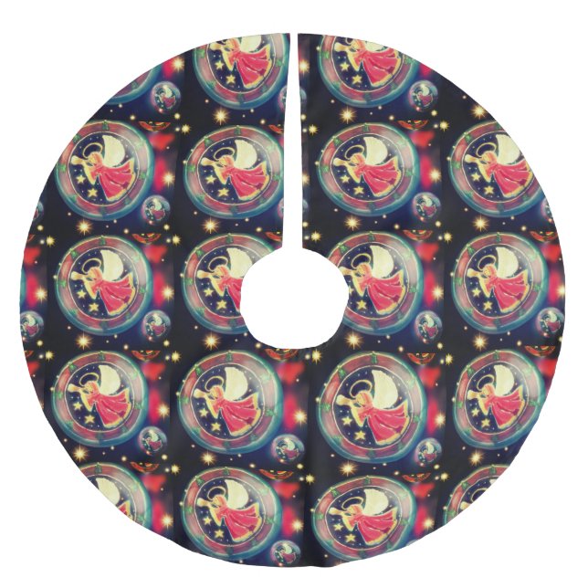 The Good News Angel Tree Brushed Polyester Tree Skirt (Front)