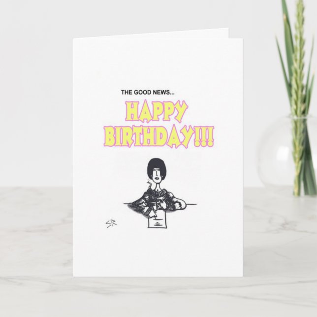 The Good News birthday greeting card (Front)