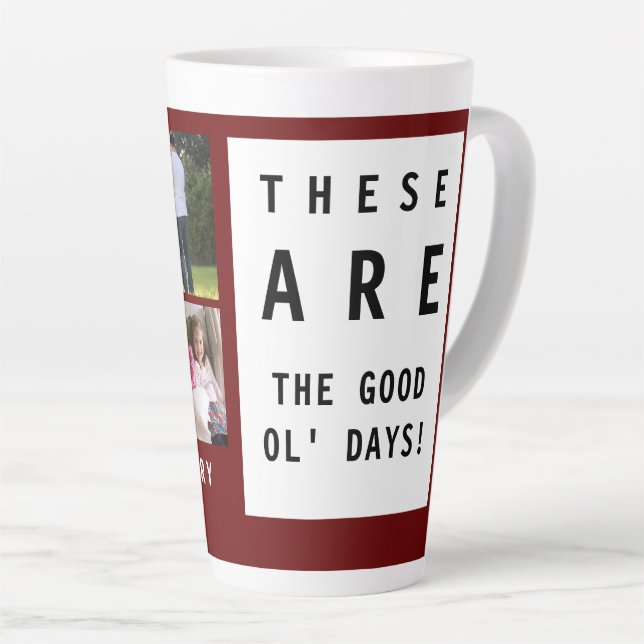 The Good Ol' Days Photo Latte Mug (Right Angle)
