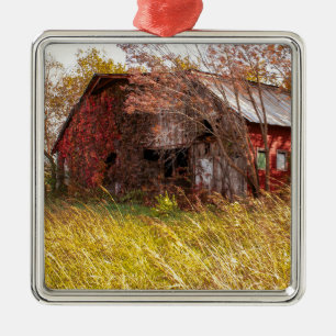 The Good Old Farming Days Metal Ornament