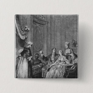 The good omen 15 cm square badge