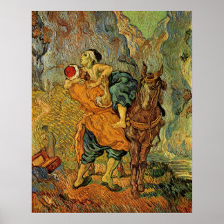 The Good Samaritan after Delacroix by van Gogh Poster