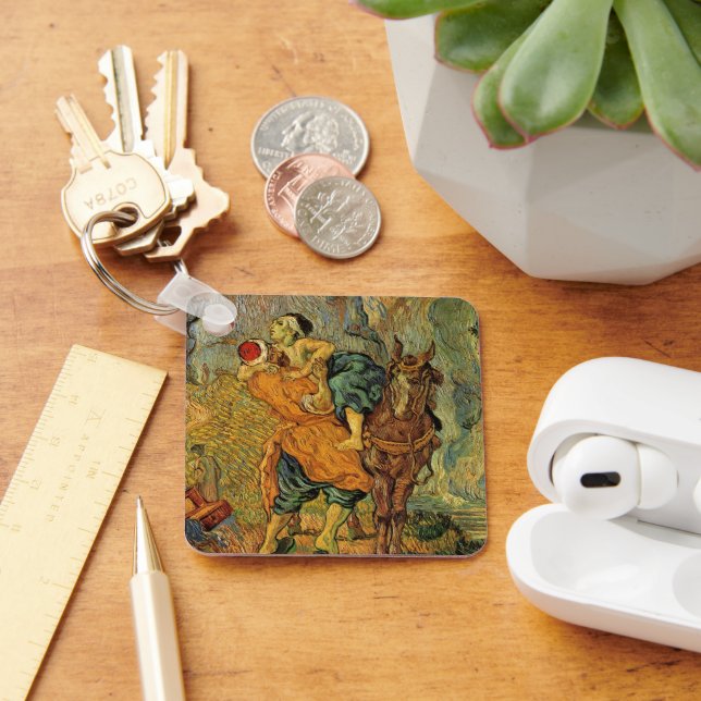 The Good Samaritan by Vincent van Gogh Key Ring (Desk)