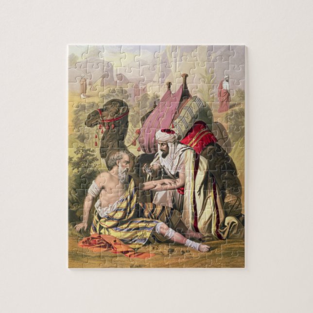 The Good Samaritan, from a bible printed by Edward Jigsaw Puzzle (Vertical)