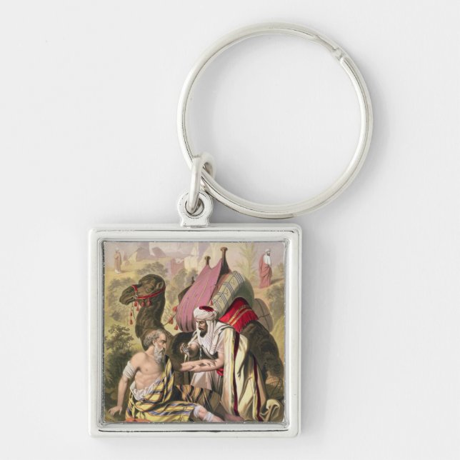 The Good Samaritan, from a bible printed by Edward Key Ring (Front)