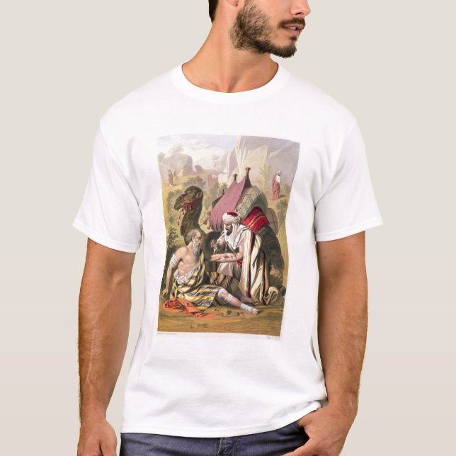 The Good Samaritan, from a bible printed by Edward T-Shirt (Front)