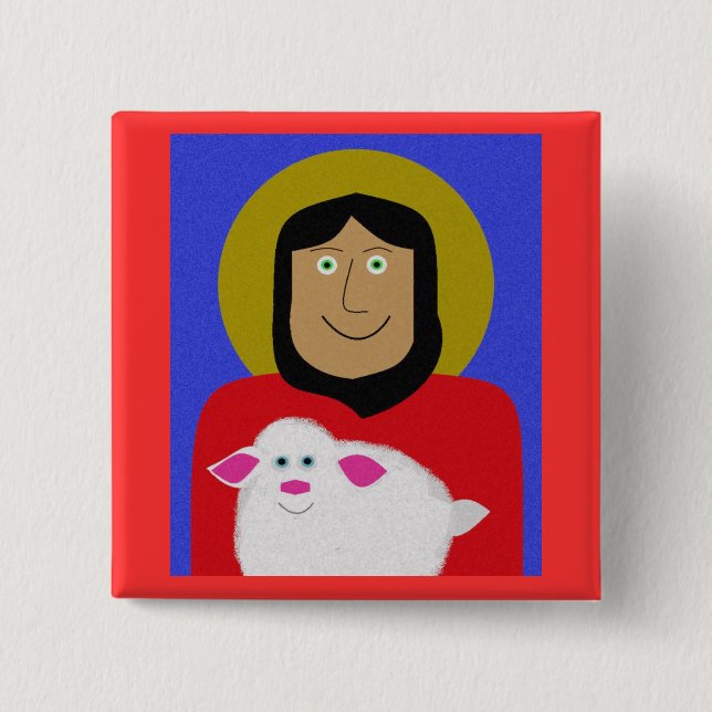 The Good Shepherd 15 Cm Square Badge (Front)