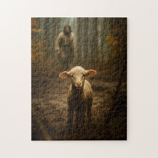 The Good Shepherd and the Lost Lamb – Jesus & Lamb Jigsaw Puzzle (Vertical)