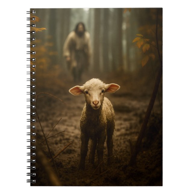 The Good Shepherd and the Lost Lamb – Jesus & Lamb Notebook (Front)