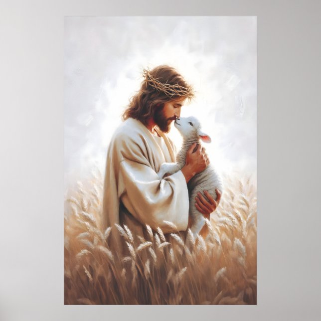 The Good Shepherd Bible Art Christian Art Jesus Ar Poster (Front)