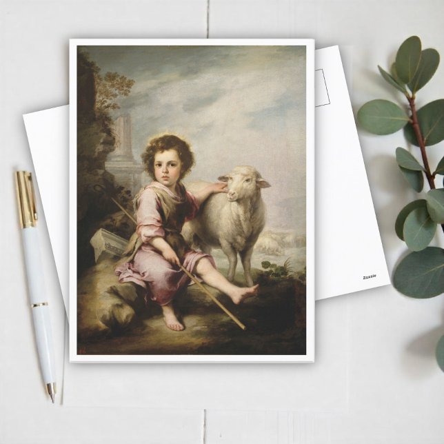 The Good Shepherd, Esteban Murillo Postcard (Creator Uploaded)