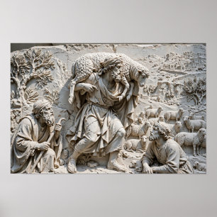 The Good Shepherd - Renaissance Marble Poster