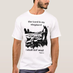 The good shepherd watching over his flock. T-Shirt