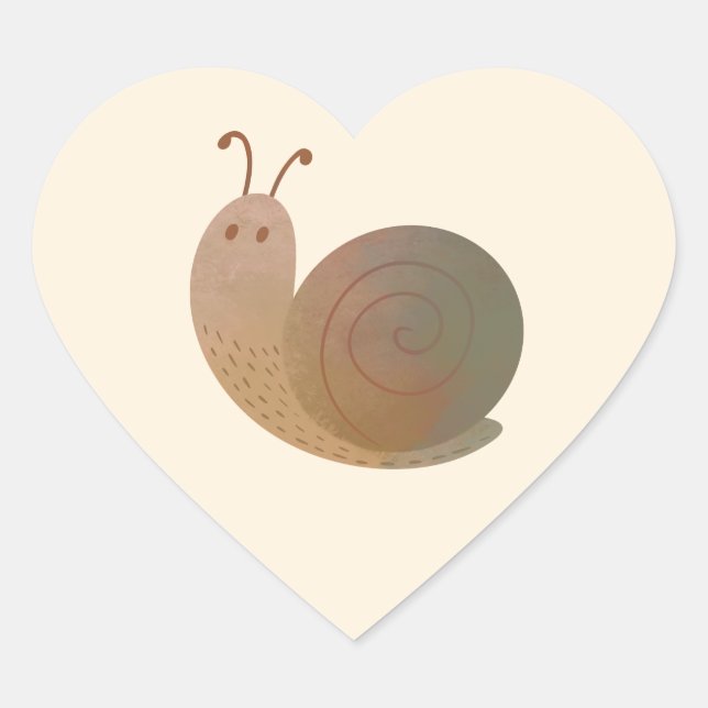 The Good snail Heart Sticker (Front)