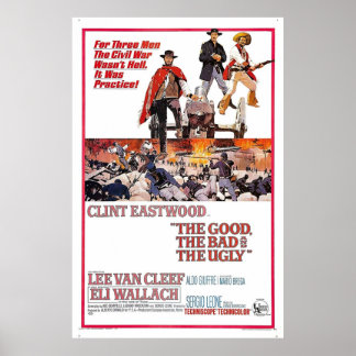 The Good The Bad and The Ugly 1966 Movie Art Poster