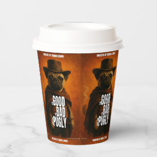 The Good the Bad & the Pugly Movie Parody Paper Cups