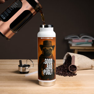 The Good the Bad & the Pugly Movie Parody Water Bottle