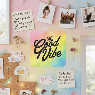 The Good Vibe Square Sticker