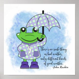 The Good Weather Frog Poster