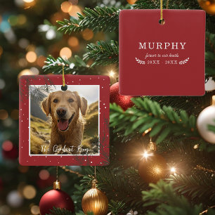 The Goodest Boy (Girl)   Photo Pet Memorial Ceramic Ornament