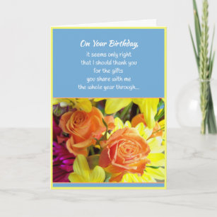 The Goodness of Your Heart...Birthday Thank You Card
