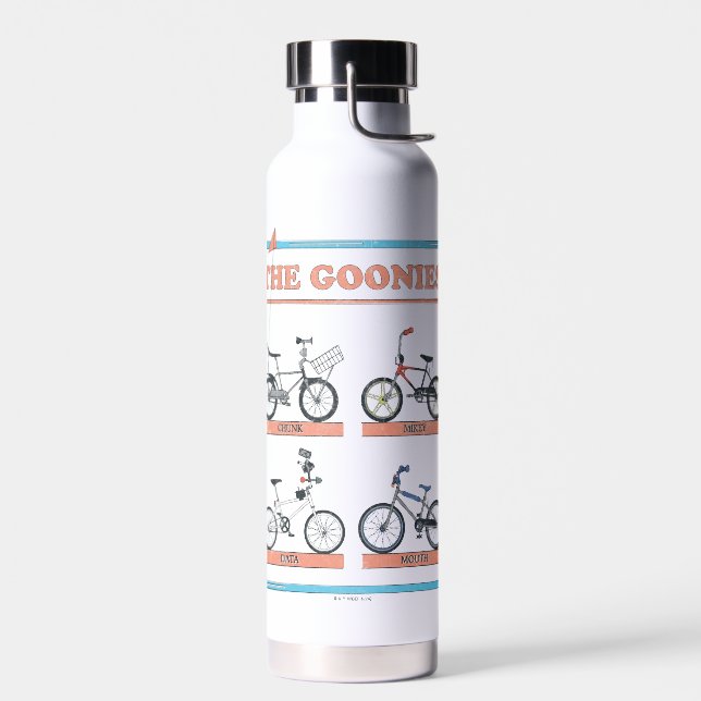 The Goonies Bicycle Chart Water Bottle (Left)