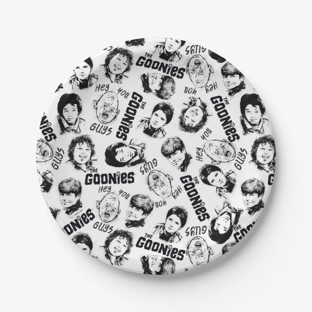 The Goonies Characters Pattern Paper Plate (Front)
