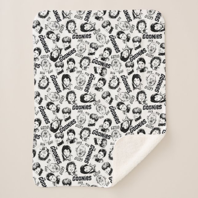 The Goonies Characters Pattern Sherpa Blanket (Front)