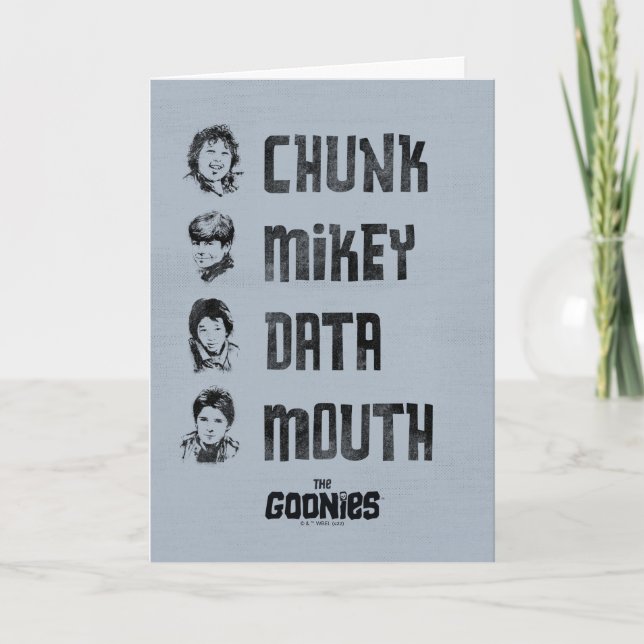 The Goonies | Chunk, Mikey, Data, Mouth Card (Front)
