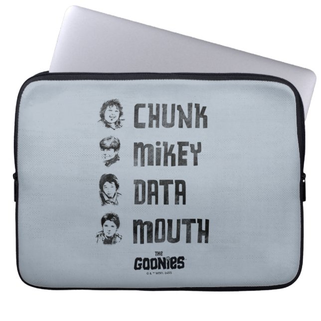 The Goonies | Chunk, Mikey, Data, Mouth Laptop Sleeve (Front)