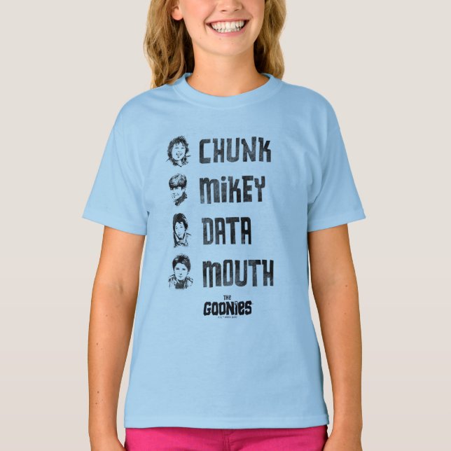 The Goonies | Chunk, Mikey, Data, Mouth T-Shirt (Front)