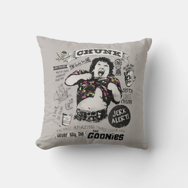 The Goonies Chunk Retro Collage Cushion (Front)