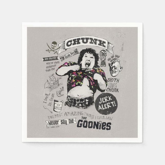 The Goonies Chunk Retro Collage Napkin (Front)