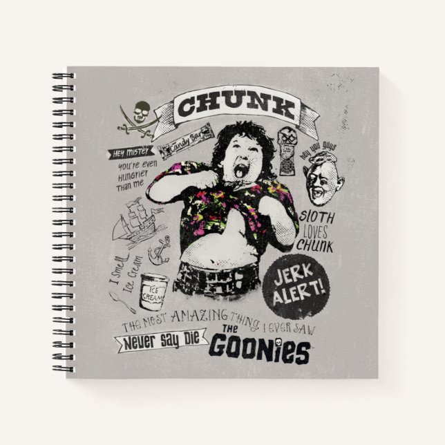 The Goonies Chunk Retro Collage Notebook (Front)
