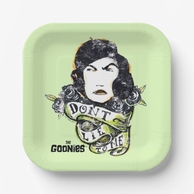 The Goonies Mama Fratelli "Don't Lie To Me" Paper Plate (Front)