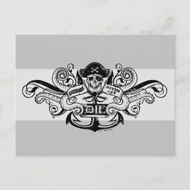The Goonies "Never Say Die" Pirate Anchor Badge Postcard (Front)