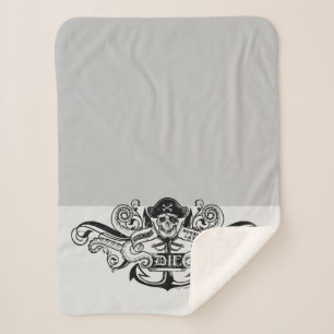 The Goonies "Never Say Die" Pirate Anchor Badge Sherpa Blanket