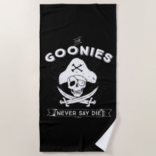 The Goonies "Never Say Die" Pirate Badge Beach Towel