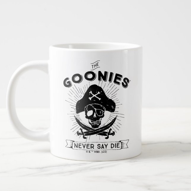 The Goonies "Never Say Die" Pirate Badge Large Coffee Mug (Left)